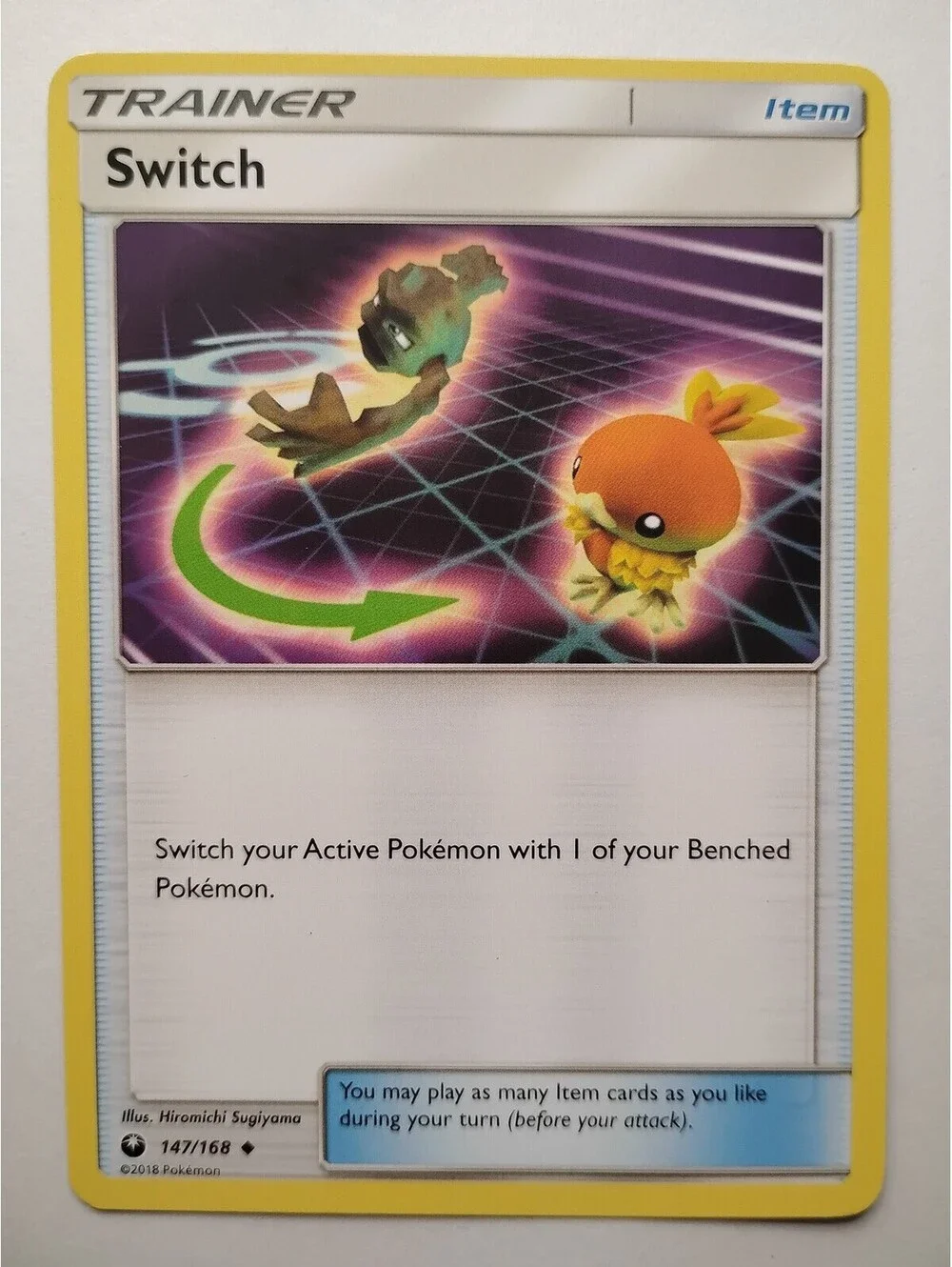 Pokemon TCG Switch non holo 147/168 2018 trainer